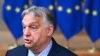 Hungary's Prime Minister Viktor Orban talks to journalists ahead of the European Council Summit at the EU headquarters in Brussels, Belgium, June 27, 2024. 