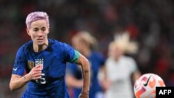  Megan Rapinoe lors du match amical entre l'Angleterre et les États-Unis au stade de Wembley, à Londres, le 7 octobre 2022. 