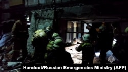 Snimak ekrana sa snimka koji je objavilo rusko Ministarstvo za vanredne situacije 3. februara 2024. u Lisičansku, u Ukrajini, okupiranom od Rusije. AFP FOTO / Ministarstvo za vanredne situacije Rusije