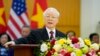 FILE - Vietnam's General Secretary Nguyen Phu Trong speaks at the Communist Party of Vietnam Headquarters in Hanoi, Vietnam, Sept. 10, 2023. Vietnam will hold a state funeral next week for Trong, who died Friday. 