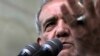 Iran's President-elect Masoud Pezeshkian speaks in a meeting a day after the presidential election, at the shrine of the late revolutionary founder Ayatollah Khomeini, just outside Tehran, Iran, July 6, 2024. 