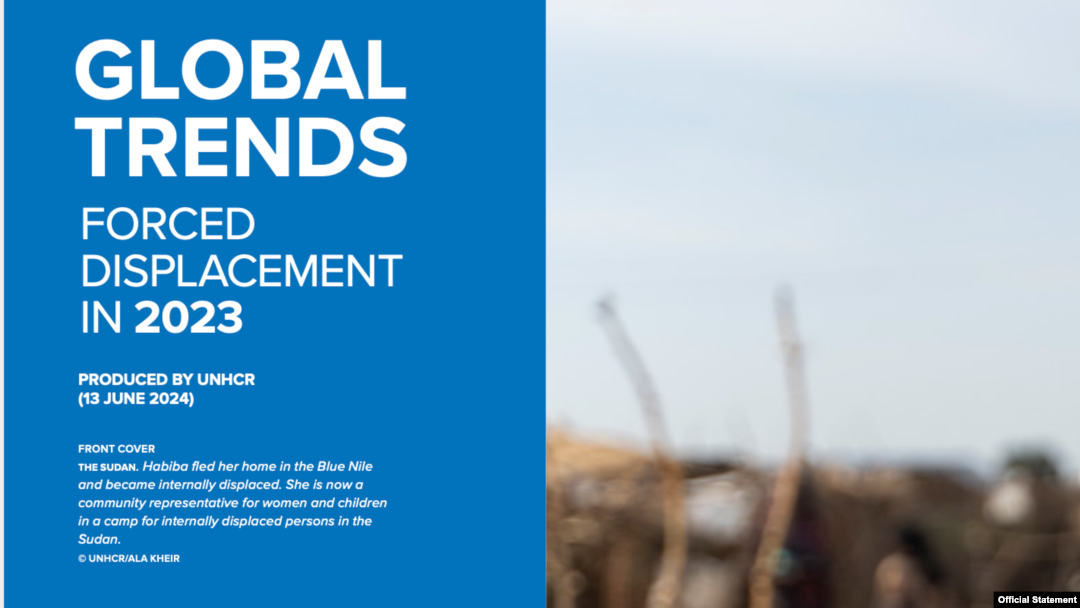 ကုလသမဂ္ဂ ဒုက္ခသည်များဆိုင်ရာ UNHCR က ၂၀၂၄ ခုနှစ်အတွက် ထုတ်ပြန်တဲ့ Global Trend အစီရင်ခံစာ။(UNHCR)