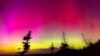 The Northern lights fill the sky at the Bogus Basin ski resort in Boise, Idaho, May 11, 2024.