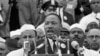 FILE - Martin Luther King Jr. addresses marchers during his 'I Have a Dream' speech at the Lincoln Memorial on Aug. 28, 1963, in Washington. 