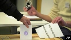 На избирательном участке в Хельсинки. 28 января 2024 г. 