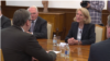 Sastanak američke zvaničnice Karin Donfrid sa predsednikom Srbije Aleksandrom Vučićem u Beogradu 26. aprila 2022. godine (foto: Screenshot)