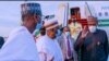 Shugaba Buhari a lokacin da ya dawo daga London (Facebook/Fadar shugaban kasa)
