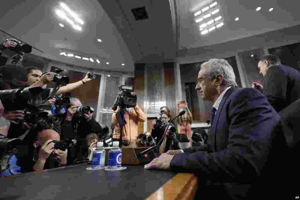 Robert F. Kennedy Jr., President Donald Trump's choice to be Secretary of Health and Human Services, appears before the Senate Finance Committee for his confirmation hearing at the Capitol in Washington.