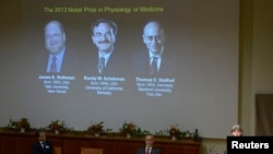 Objavljivanje imena ovogodišnjih dobitnika Nobelove nagrade za medicinu, u Karolinska institutu, u Stokholmu