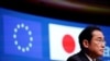 FILE - Japanese Prime Minister Fumio Kishida attends a press conference in Brussels, Belgium July 13, 2023. 