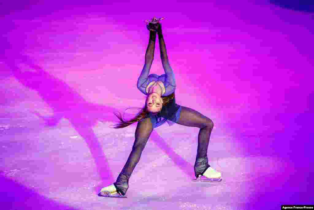 Russia&#39;s Kamila Valieva performs during the Exhibition Gala at the Rostelecom Cup 2021 ISU Grand Prix of Figure Skating in Sochi, Russia, Nov. 28, 2021.