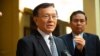 FILE: Kem Sokha talks to VOA reporters at his residence before leaving for trial at Phnom Penh Municipal court over the charge of “Conspiring With Foreign State” in Phnom Penh, Cambodia, January 16th, 2020. (Malis Tum/VOA)