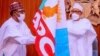 Shugaban rikon kwarya na APC Ma Mala Buni, hagu tare da shugaba Buhari, dama (Instagram/Mai Mala