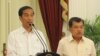 Presiden Jokowi didampingi Wapres Jusuf Kalla memberikan keterangan pers terkait sikapnya soal KPK-Polri di Istana Merdeka Jakarta, 18 Februari 2015 (Foto: VOA/Andylala).