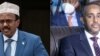 Le président somalien Mohamed Abdullahi Mohamed, alias Farmajo (à gauche), et le Premier ministre somalien Mohamed Hussein Roble 
