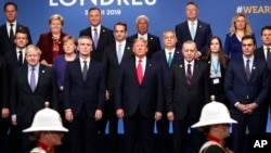 Donald Trump në takimin e udhëheqësve të NATO-s më 2019.