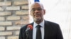 Le Premier ministre haïtien Ariel Henry assiste à la cérémonie de signature de l'« Accord politique pour une gouvernance pacifique et efficace de la période intérimaire » avec l'opposition, à Port-au-Prince, le 11 septembre 2021.