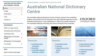 A screenshot of the Australian National Dictionary Centre's main website. (Courtesy photo, ANDC)