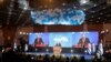 Prime Minister Benjamin Netanyahu addresses his supporters after the first exit poll results for the Israeli parliamentary elections at his Likud party's headquarters in Jerusalem, March 24, 2021. 