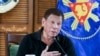 FILE - Philippine President Rodrigo Duterte attends a meeting with members of the Inter-Agency Task Force on the Emerging Infectious Diseases in Davao province, southern Philippines, Aug. 17, 2020.