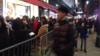 The crowd outside Macy"s Herald Square flagship store in New York City, ahead of the store opening on Thanksgiving, Nov. 28, 2013. (Photo Sandra Lemaire )