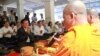 ប្រធាន​ស្តីទី​នៃ​គណបក្ស​ជំទាស់​លោក កឹម សុខា បង្ហាញ​វត្តមាន​ជា​សាធារណៈ​ដ៏​កម្រ ក្រោយពី​មាន​ការប៉ុនប៉ង​ចាប់ខ្លួន និង​រងបណ្ដឹង​ផ្លូវច្បាប់​ដ៏​ចម្រូងចម្រាស នៅក្នុង​ពិធី​រំឭក​វិញ្ញាណក្ខ័ន្ធ​ជនរងគ្រោះ​ក្នុង​ព្រឹត្តិការណ៍​ខែកក្កដា ឆ្នាំ១៩៩៧ នៅ​ទីស្នាក់ការ​កណ្ដាល​គណបក្ស​សង្គ្រោះ​ជាតិ​ក្នុង​ក្រុង​ភ្នំពេញ កាលពី​ថ្ងៃទី៦ ខែកក្កដា ឆ្នាំ២០១៦។ (ហ៊ាន សុជាតា/VOA)