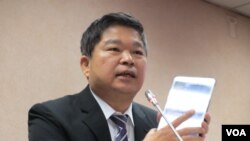台湾在野党民进党立委蔡煌琅（美国之音张永泰拍摄）