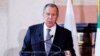 FILE - Russian Foreign Minister Sergei Lavrov attends a news conference in Rome, Italy, Dec. 6, 2019. 