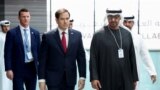 Sekretari amerikan i Shtetit Marco Rubio gjatë takimit me Presidentin e Emirateve të Bashkuara Arabe Sheik Mohammed bin Zayed Al Nahyan në Abu Dhabi, më 19 shkurt, 2025/Reuters