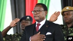 FILE - Malawi's President Lazarus Chakwera is pictured at his inauguration in Lilongwe, June 28, 2020.