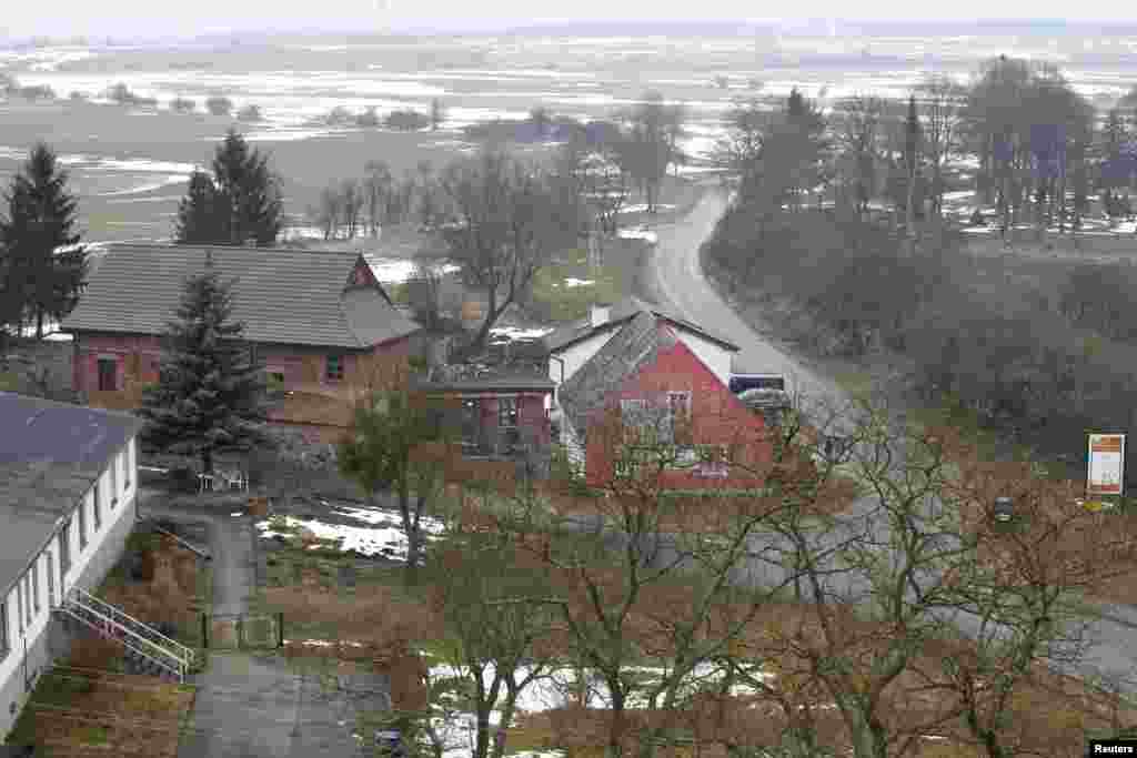 The general view of the village of Rosow, Germany located near the Polish border, April 5, 2013. 