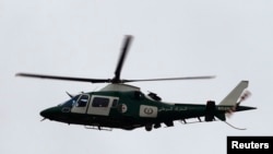Un hélicoptère de l'armée algérienne, le 21 février 2015.