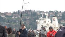 For local Istanbul people, its a way of life to see supertankers pass just meters from the shore. (Dorian Jones/VOA)