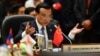 China's Premier Li Keqiang delivers his opening speech at the 16th ASEAN-China Summit in Bandar Seri Begawan, Brunei, Oct. 9, 2013.
