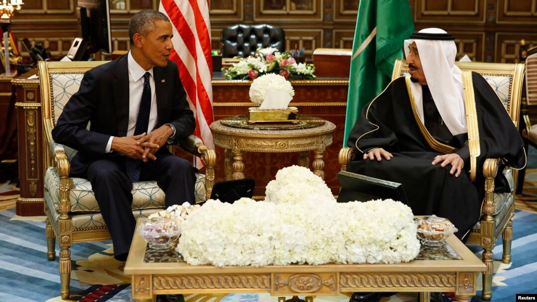 Arxiv surat. AQSh Prezidenti Barak Obama va Saudiya Arabistoni qiroli Solmon