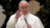 Pope Francis speaks during a meeting with the media at the Pope VI hall, at the Vatican, March 16, 2013.