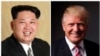 A combination photo shows a Korean Central News Agency handout photo of North Korean leader Kim Jong Un released May 10, 2016, and U.S. President Donald Trump in his office in Trump Tower, New York, May 17, 2016.