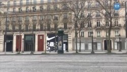 Paris'in Ünlü Champs Elysees Caddesi Boşaldı