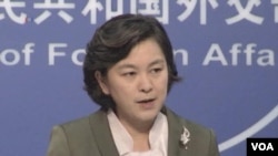 Foreign ministry spokeswoman Hua Chunying expressed the familiar Chinese line that human rights issues are China’s internal affairs and other nations should not meddle, Oct. 22, 2013.