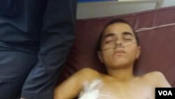 د شمالي وزیرستان په ډزو کې ټپي شوی ماشوم احتجاج کوونکی