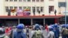 Police try to disperse members of Zimbabwe's Movement for Democratic Change in Harare, Nov. 20, 2019. (Columbus Mavhunga/VOA)