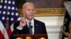 FILE - President Joe Biden speaks at a reception for new Democratic members of Congress in the State Dining Room of the White House, Jan. 5, 2025, in Washington.
