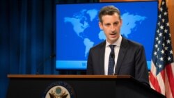 State Department spokesman Ned Price speaks during a news conference at the State Department, Tuesday, Feb. 23, 2021, in Washington. (AP Photo/Manuel Balce Ceneta, Pool)