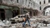 A view of damaged building after the shelling is said by Russian forces in Ukraine's second-biggest city of Kharkiv, March 3, 2022.