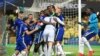 'Yan wasan Chelsea suna murnar lashe kofin UEFA Super Cup