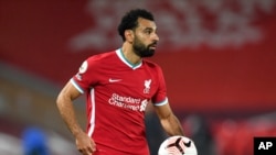 Dan wasan gaba na Liverpool Mohammed Salah.