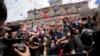 US women's soccer team celebrates at NYC City Hall 