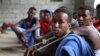 FILE - A group of Somali refugees is seen in Hodeidah, Yemen, March 22, 2017. 
