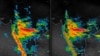 An August 2018 monsoon forecast in India, according to the current model, left, and the new, higher-resolution model, right. 