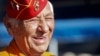 FILE - Former United States Marine and Navajo Code Talker Roy Hawthorne Sr. listens during a ceremony honoring the code talkers' contribution to the WWII U.S. effort, at Camp Pendleton, California, Sept. 28, 2015.